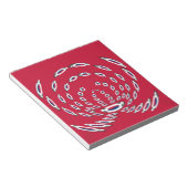 韓国国旗の水玉模様:フローラのツイスト ノートパッド (アングル)