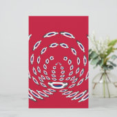 韓国国旗の水玉模様:フローラのツイスト 便箋 (スタンド正面)