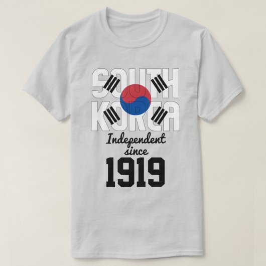 韓国国旗の独立性お祝い Tシャツ (デザイン正面)