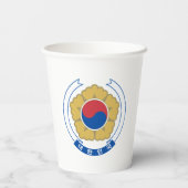 韓国国旗の紋章紙カップ 紙コップ (裏面)