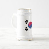 韓国国旗の紋章 ビールジョッキ (正面左)