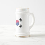 韓国国旗の紋章 ビールジョッキ (正面右)