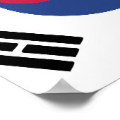 韓国国旗の紋章 ポスター (角)