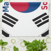 韓国国旗の色彩美術プリント/グラフィック キッチンタオル (折り畳み)