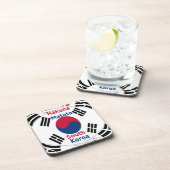 韓国国旗の色彩美術プリント/グラフィック コースター (右側)