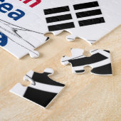 韓国国旗の色彩美術プリント/グラフィック ジグソーパズル (側面)