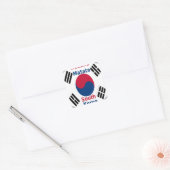 韓国国旗の色彩美術プリント/グラフィック スクエアシール (封筒)