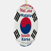 韓国国旗の色彩美術プリント/グラフィック セラミックオーナメント (右)