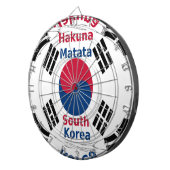 韓国国旗の色彩美術プリント/グラフィック ダーツボード (正面右)