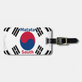 韓国国旗の色彩美術プリント/グラフィック ラゲッジタグ (正面横)