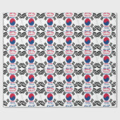 韓国国旗の色彩美術プリント/グラフィック ラッピングペーパー (フラット)