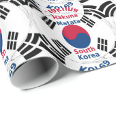 韓国国旗の色彩美術プリント/グラフィック ラッピングペーパー (ロールコーナー)