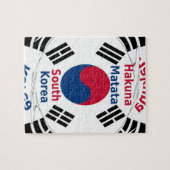 韓国国旗の色 アートプリント/グラフィック ジグソーパズル (横)
