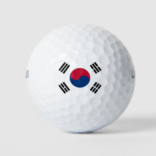 韓国国旗を持つウィルソン・ゴルフボール ゴルフボール
