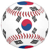 韓国国旗を持つ愛国的ソフトボール ソフトボール (正面)