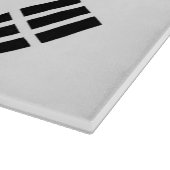 韓国国旗を掲げたガラス板 カッティングボード (角)