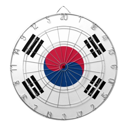 韓国国旗を掲げたダーツボード ダーツボード (正面)