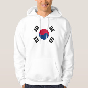 韓国国旗を掲げたフード付きスウェットシャツ パーカ