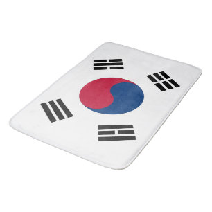韓国国旗を掲げた大浴場 バスマット