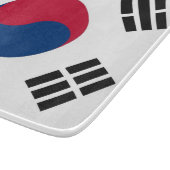 韓国国旗を掲げた小さなガラス板 カッティングボード (角)