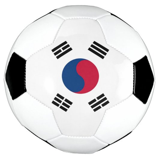 韓国国旗を掲げた愛国的なサッカーボール サッカーボール (回転)