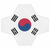 韓国国旗を掲げた愛国的なサッカーボール サッカーボール (フラット)