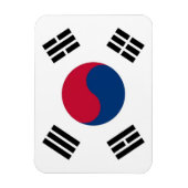 韓国国旗を掲げた愛国的なフレキシブル磁石 マグネット (縦)