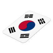 韓国国旗を掲げた愛国的なフレキシブル磁石 マグネット (左側)