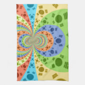 韓国国旗インスパイア抽象芸術プリント キッチンタオル (縦)