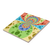 韓国国旗インスパイア抽象芸術プリント タイル (側面)