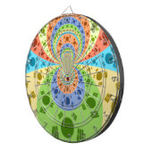 韓国国旗インスパイア抽象芸術プリント ダーツボード (正面右)