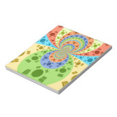 韓国国旗インスパイア抽象芸術プリント ノートパッド (回転)