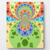 韓国国旗インスパイア抽象芸術プリント フォトプラーク (正面)