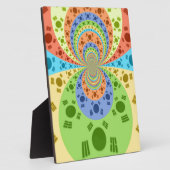 韓国国旗インスパイア抽象芸術プリント フォトプラーク (側面)