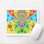 韓国国旗インスパイア抽象芸術プリント マウスパッド (マウス)