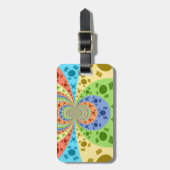 韓国国旗インスパイア抽象芸術プリント ラゲッジタグ (正面縦)