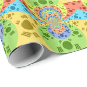 韓国国旗インスパイア抽象芸術プリント ラッピングペーパー (ロールコーナー)