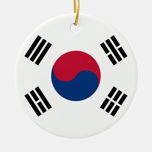 韓国国旗ソウル韓国人プライド セラミックオーナメント (正面)