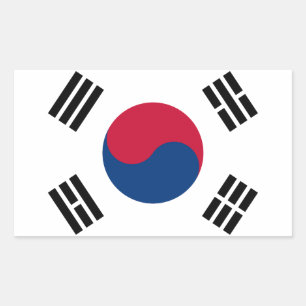 韓国国旗ソウル韓国人プライド 長方形シール