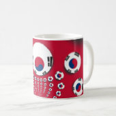 韓国国旗万華鏡のように千変万化するパターン芸術プリント コーヒーマグカップ (正面右)