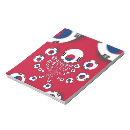 韓国国旗万華鏡のように千変万化するパターン芸術プリント ノートパッド (回転)