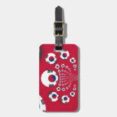 韓国国旗万華鏡のように千変万化するパターン芸術プリント ラゲッジタグ (正面縦)