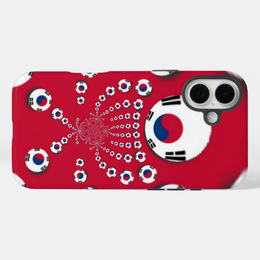韓国国旗万華鏡のように千変万化するパターン芸術プリント Case-Mate iPhoneケース (裏面 (横))