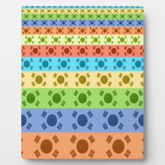 韓国国旗数々ののプリント フォトプラーク (正面)