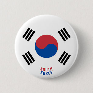 韓国国旗魅力的のボタン 缶バッジ