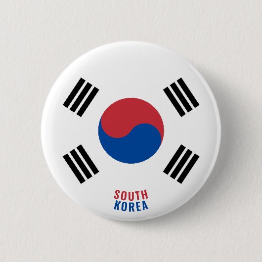 韓国国旗魅力的のボタン 缶バッジ (正面)