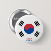 韓国国旗魅力的のボタン 缶バッジ (正面&裏面)