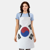 韓国国旗 エプロン (着用した状態)