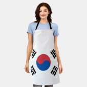韓国国旗 エプロン (着用した状態)