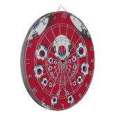 韓国国旗 カラフルな万花鏡 アートプリント ダーツボード (正面左)